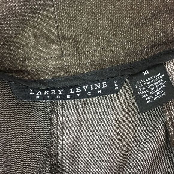 Larry Levine‎ Stretch Brown Jeans with Cuff Hem - Picture 6 of 7
